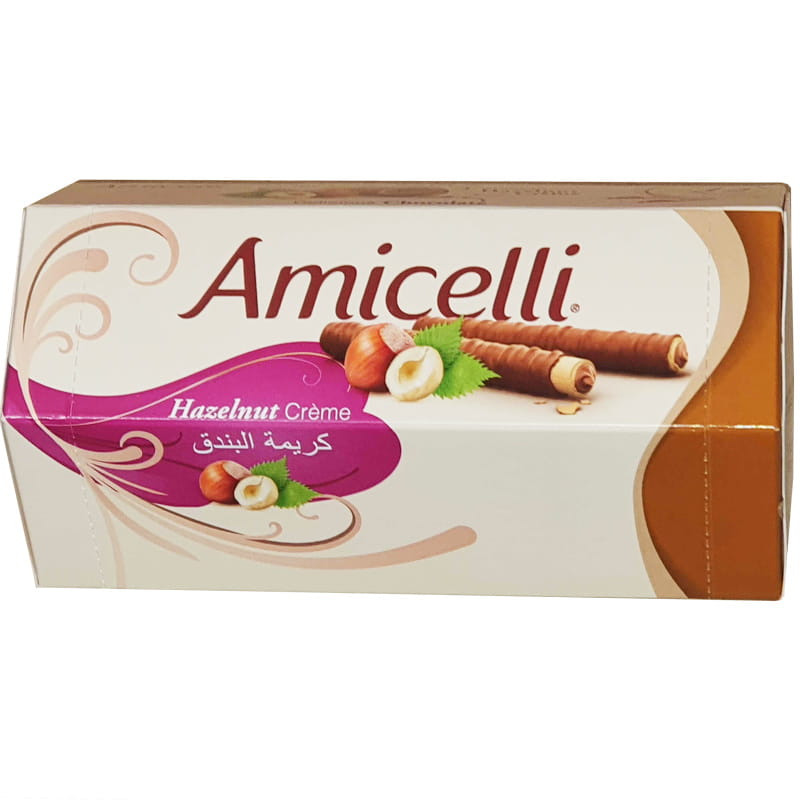 Amicelli Rurki z nadzieniem orzechowym 150g