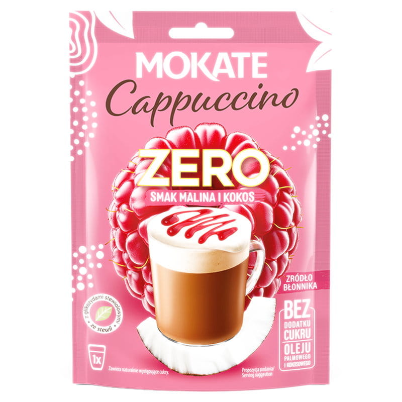 Mokate Cappucinno Zero Malina i Kokos 20gx10