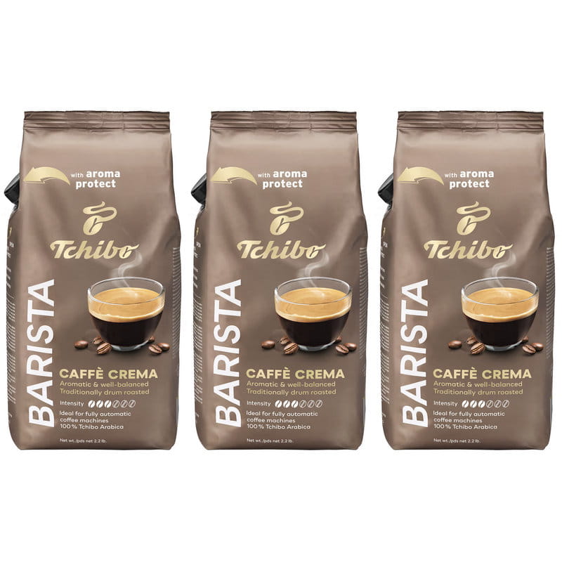 Tchibo Barista Cafe Crema 3x1kg ZESTAW kawa ziarnista