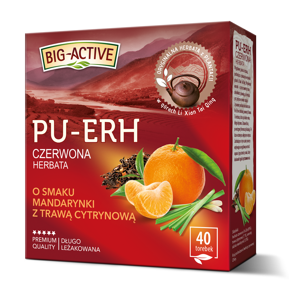 Big-Active Herbata czervvono Pu-Erh Mandorynka Trawa Cytrynowa EX40TBx1.8g