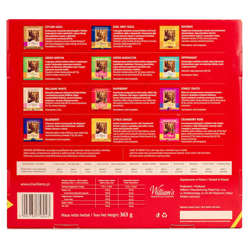 Sir William's Prezenter Tekturowy 180 kopert