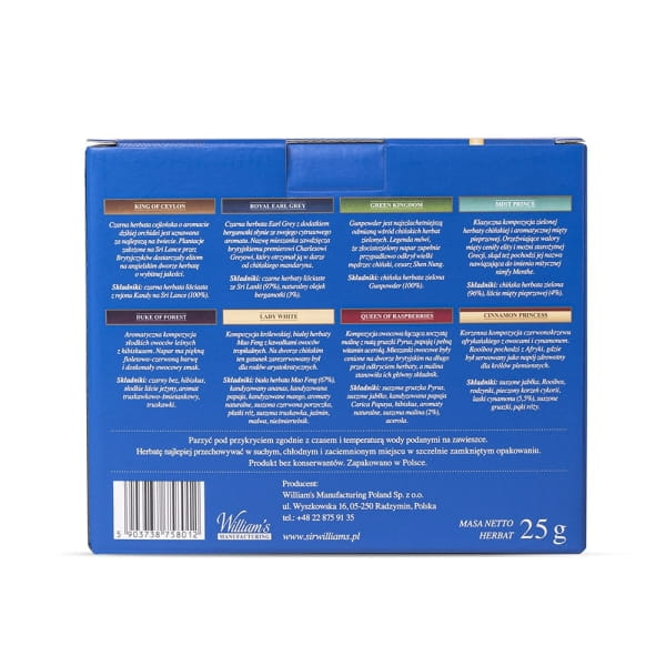 Sir William's Royal DUO Zestaw Dzbanek + 8 herbat