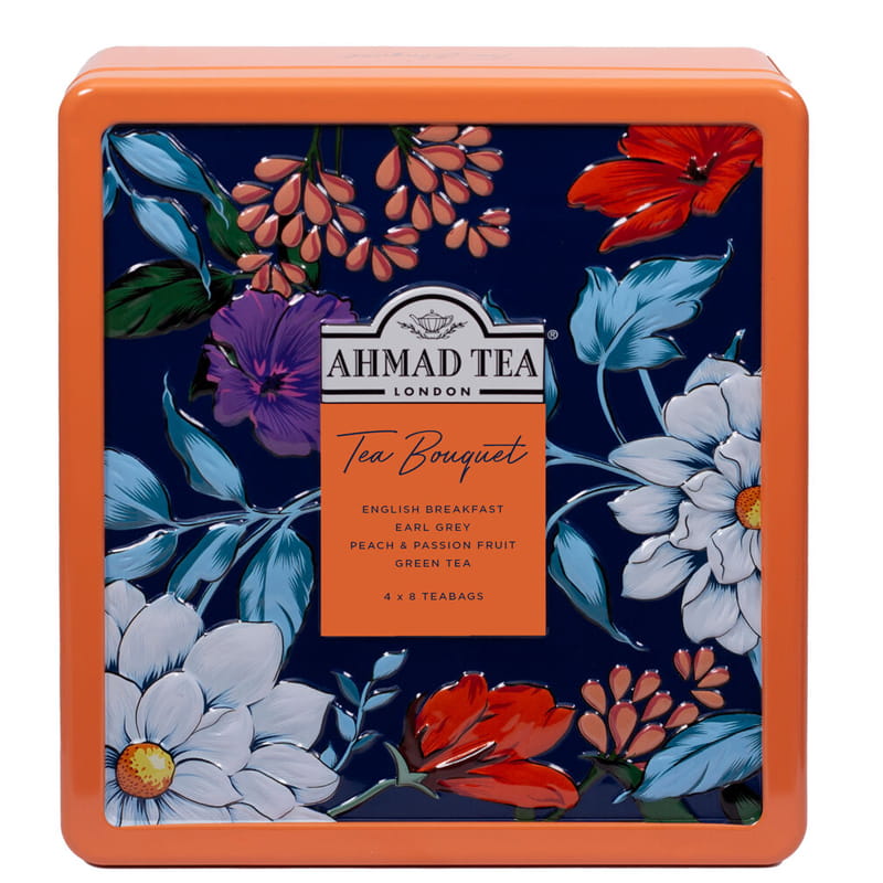 Ahmad Tea Bouquet Caddy zestaw herbat w puszce 4x8x2g 4 smaki