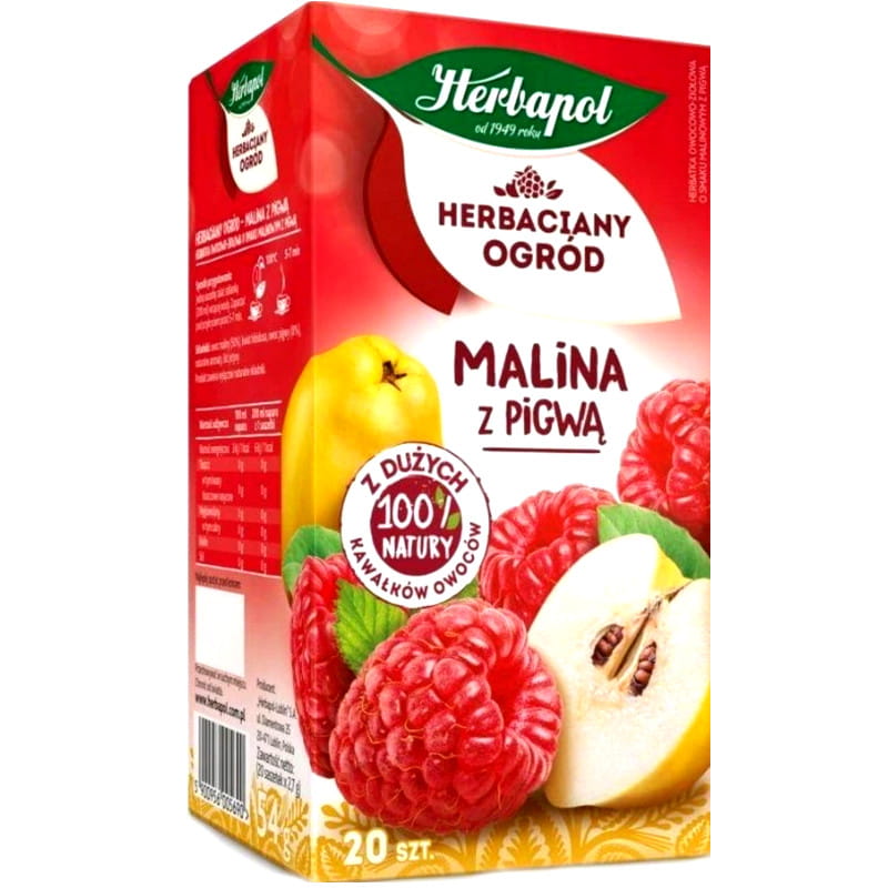 Herbapol Herbaciany Ogród Malina Pigwa Ex20 herbata ekspresowa owocowa