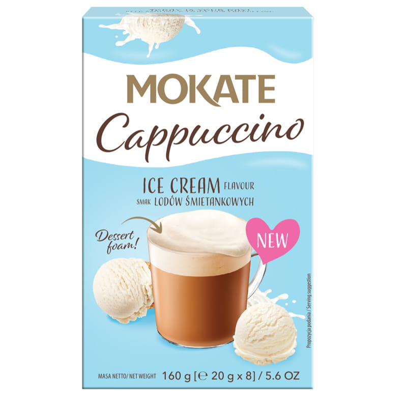 Mokate Kawa Cappucinno Śmietankowe Lody 20gx8 kartonik
