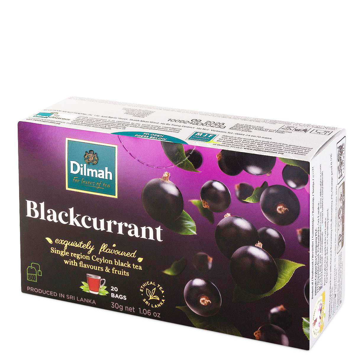 Dilmah Blackcurrant EX 20 z zawieszką