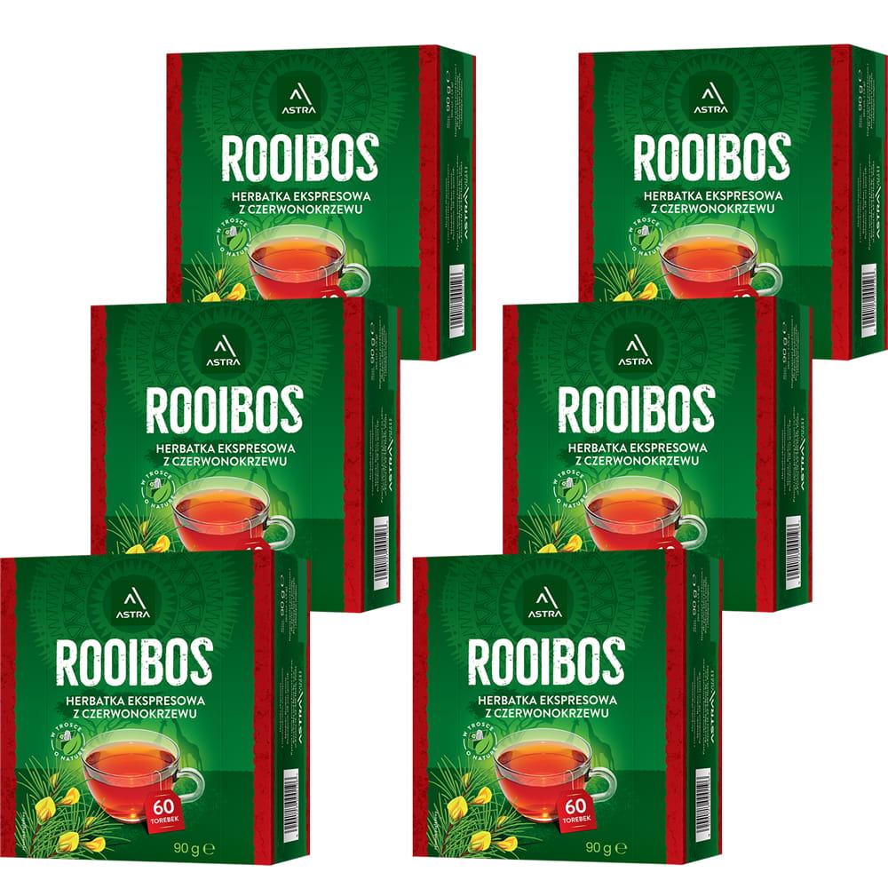 Astra Zestaw Rooibos 6 x 60 torebek herbata ekspresowa (6 x EX60)