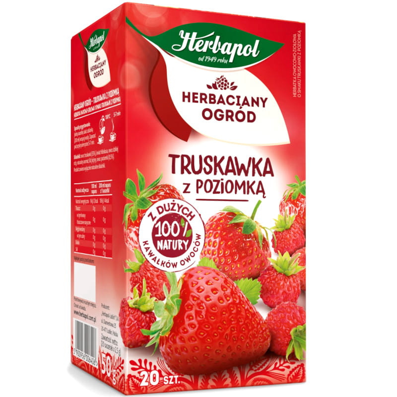 Herbapol Herbaciany Ogród Truskawka Poziomka Ex20 herbata ekspresowa owocowa