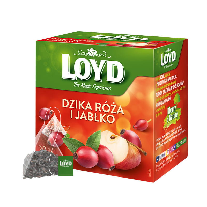Loyd Tea Dzika Róża Jabłko Ex20 herbata ekspresowa owocowa