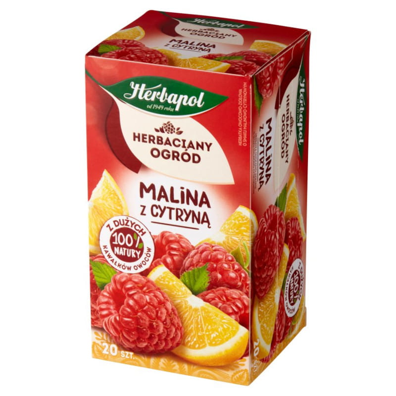 Herbapol Herbaciany Ogród Malina Cytryna Ex20 herbata ekspresowa owocowa