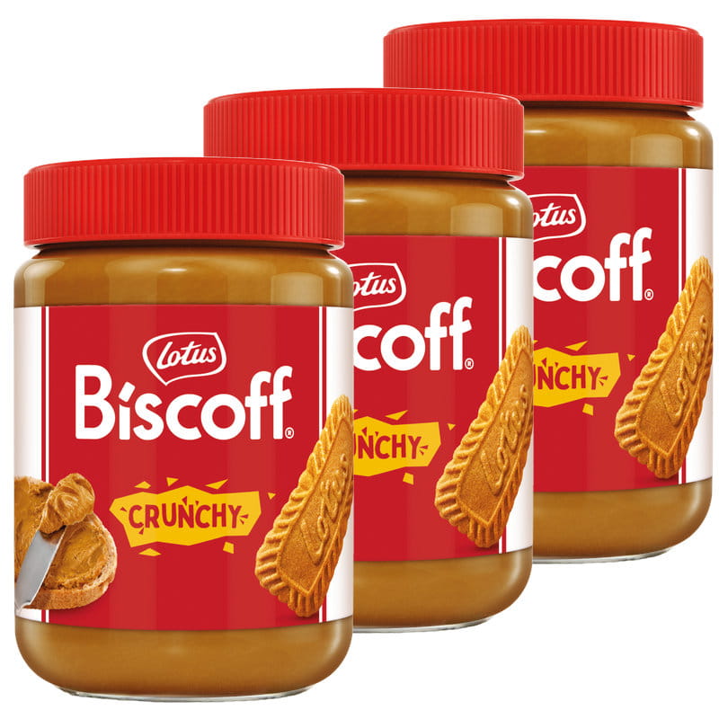 Biscoff Lotus Krem z chrupiącymi herbatnikami karmelizowanymi ZESTAW 3 X 380g