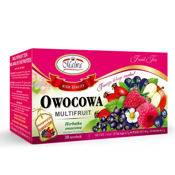 Malwa Owocowa 20 torebek herbata ekspresowa owocowa
