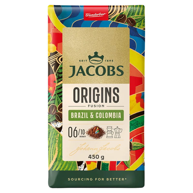Jacobs Origins Brazil i Colombia 450g kawa mielona