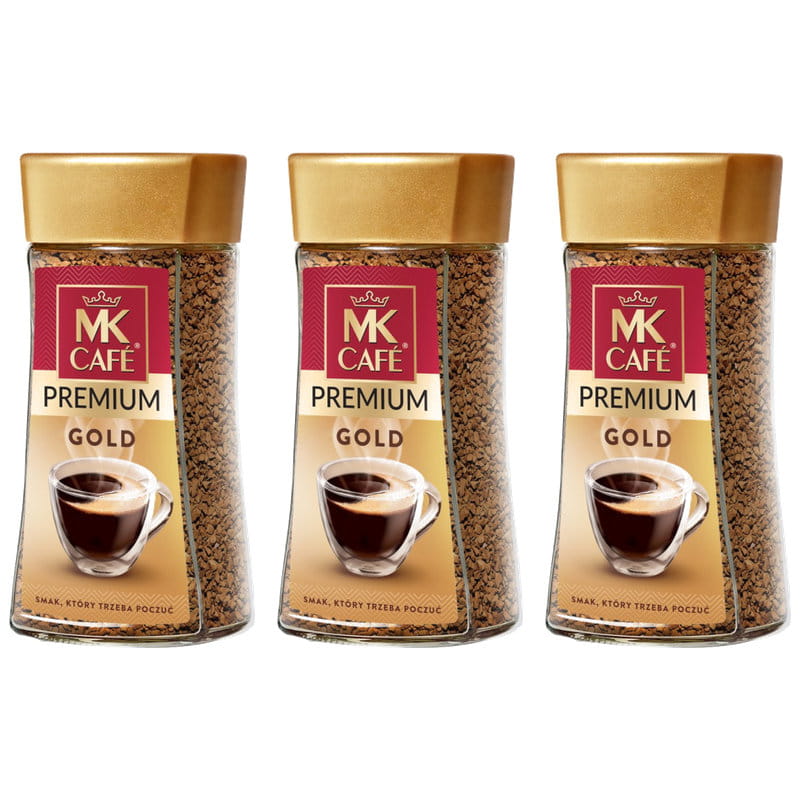 Mk Cafe Premium Gold Zestaw 3x 175g Kawa Rozpuszczalna Słoik