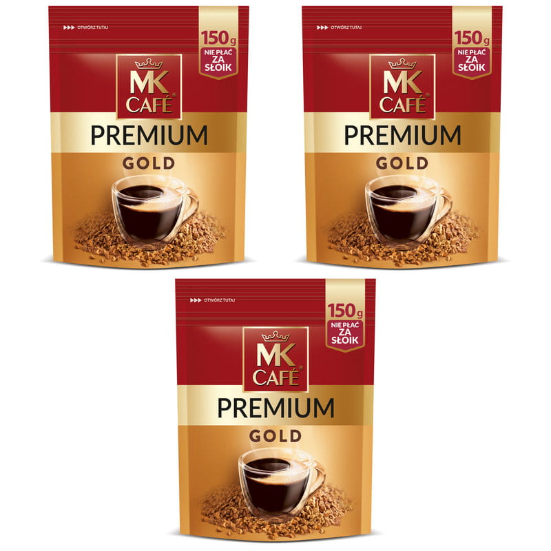 Mk Cafe Premium Gold Zestaw 3x 150g Kawa Rozpuszczalna Torebka