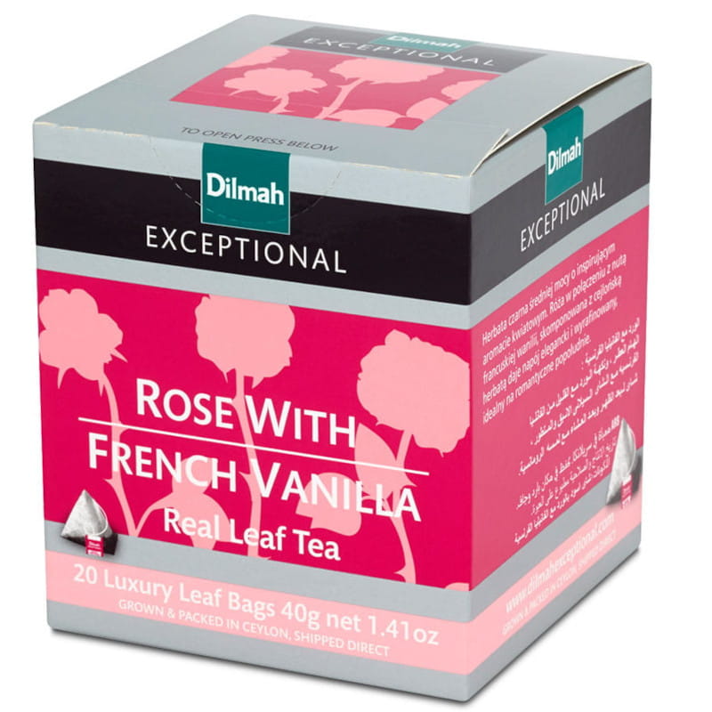 Dilmah Exceptional Rose With French Vanilla 20x2g
