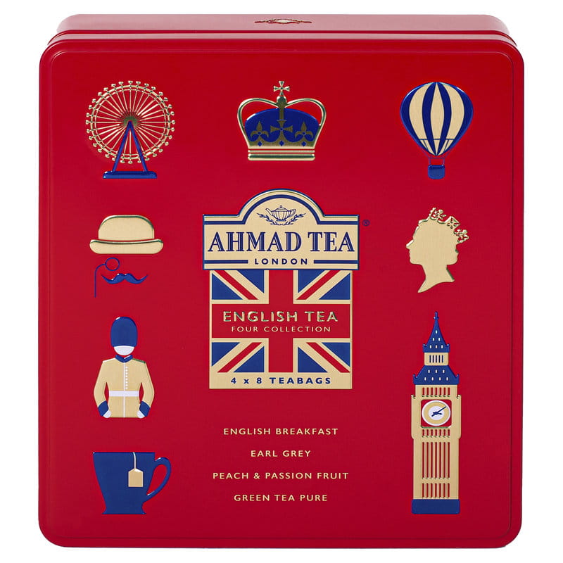 Ahmad English Tea Four Collection Tea 4x8 torebek po 2g kopertowana puszka