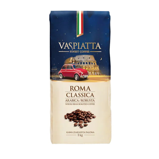 Vaspiatta Roma Classica Arabica Robusta 1000g kawa ziarnista