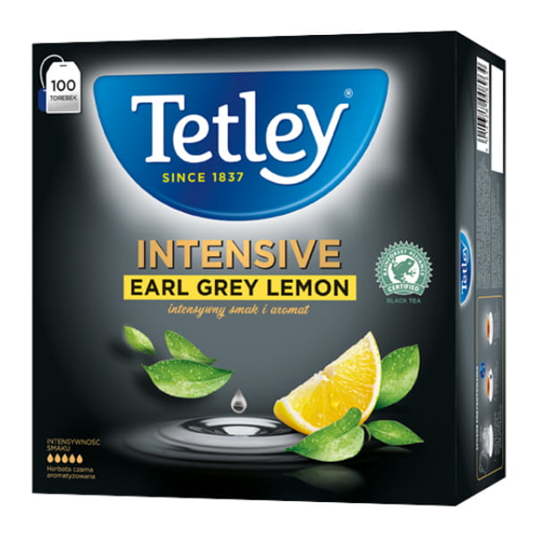 Tetley Intensive Earl Grey Lemon 100 torebek