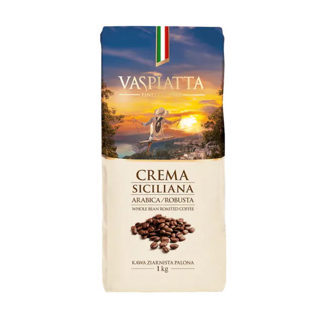 Vaspiatta Crema Siciliana Arabica Robusta 1kg kawa ziarnista