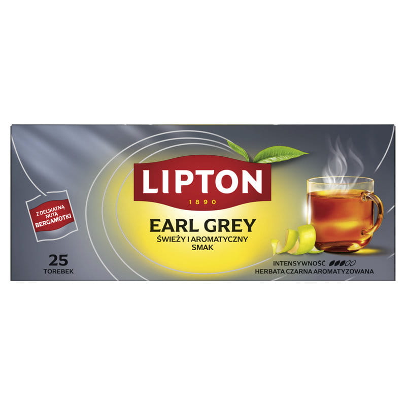 Lipton Earl Grey Herbata czarna 37,5g 25 torebek