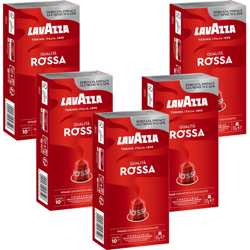 Lavazza Qualita Rossa Zestaw 5x10 kapsułek kawa Nespresso