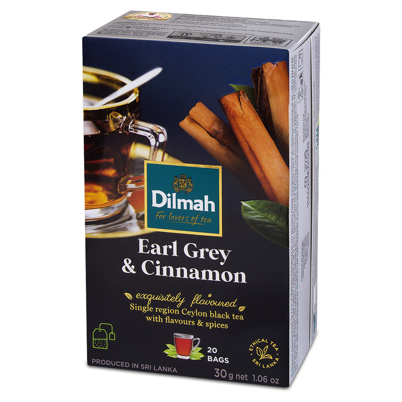 Dilmah Earl Grey & Cinnamon Ex20 herbata z zawieszką