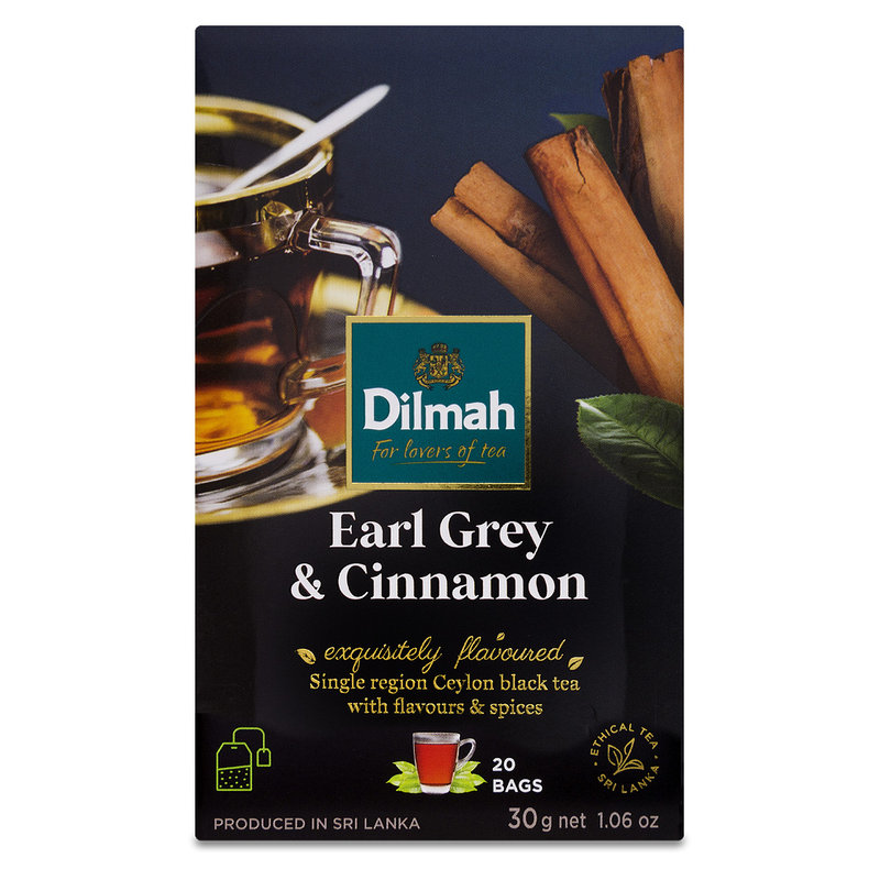 Dilmah Earl Grey & Cinnamon Ex20 herbata z zawieszką