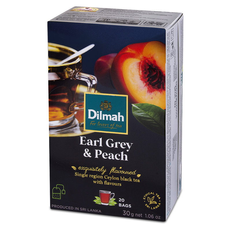 Dilmah Earl Grey & Peach Ex20 herbata z zawieszką
