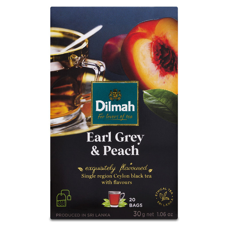 Dilmah Earl Grey & Peach Ex20 herbata z zawieszką