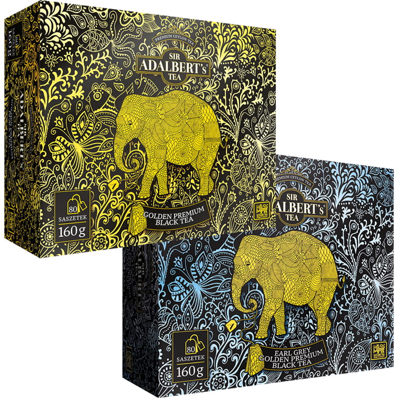 Adalbert'S Tea ZESTAW GOLDEN PREMIUM Earl Grey EX80 + Black EX80 herbata ekspresowa