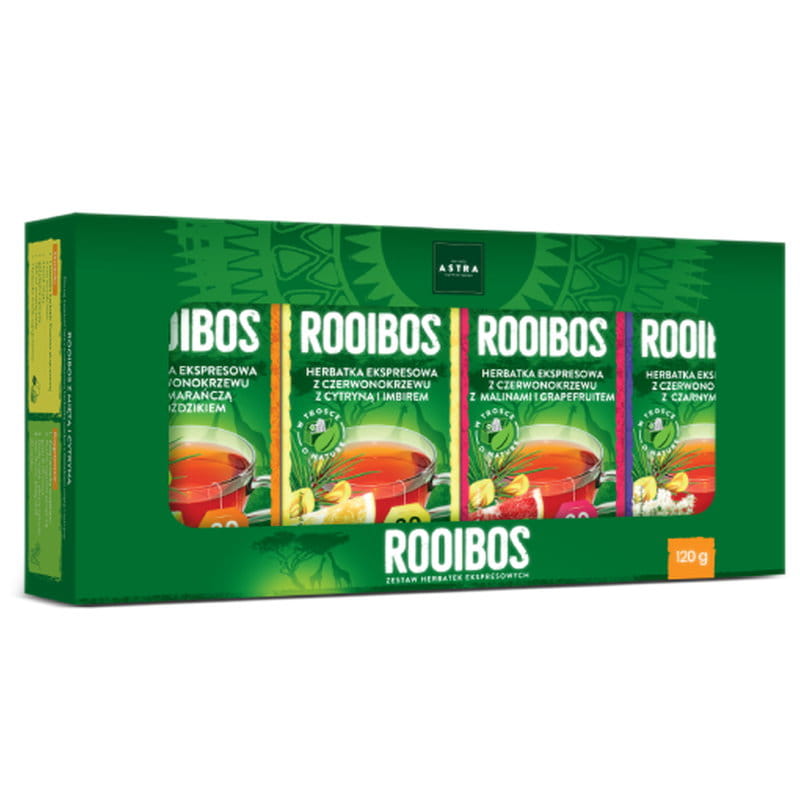 Astra Rooibos Ex20 zestaw 4 herbatek z czerwonokrzewu