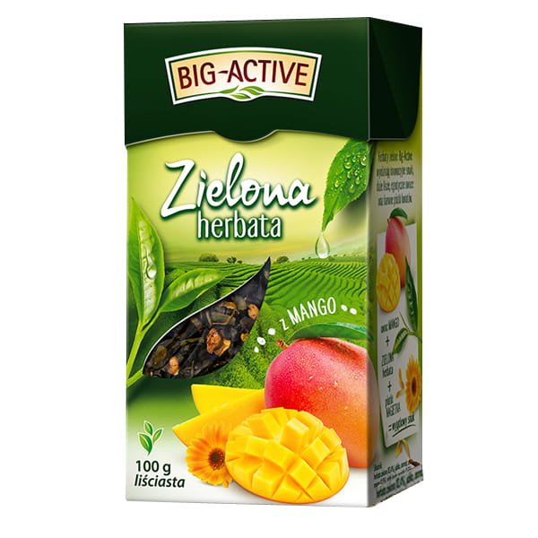 Big-Active Zielona z Mango 100g herbata liściasta
