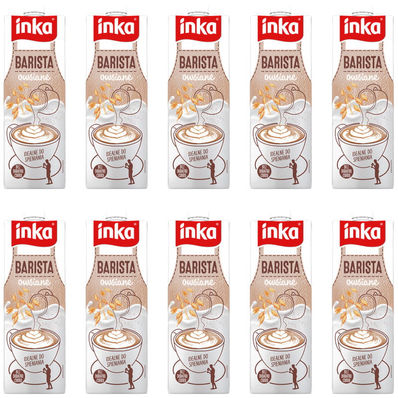 Inka Barista Napój Owsiany 1 litr Zestaw 10 sztuk