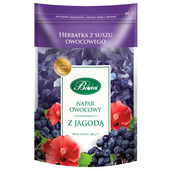 Bi Fix Napar Owocowy z Jagodą 100g herbata z suszu owocowego