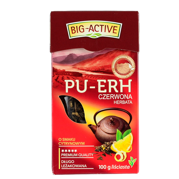 Big-Active Pu-erh Lemon 100g liściasta