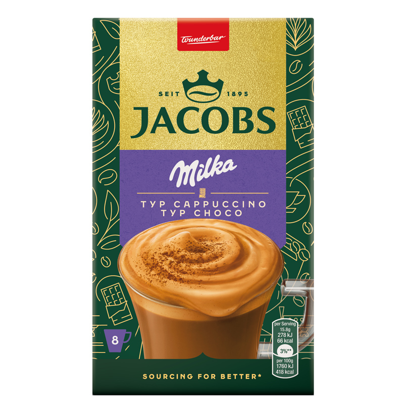 Jacobs Milka Kawa Cappuccino Choco 8x15,8g Display