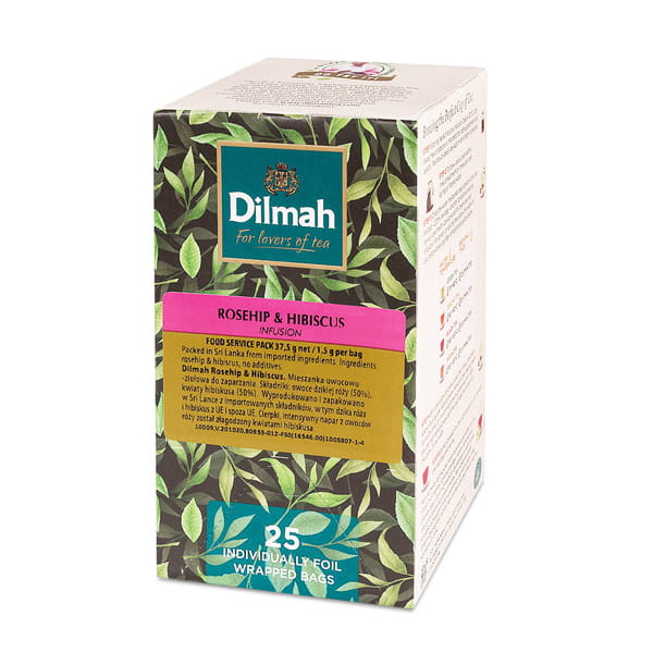 Dilmah Róża - Hibiskus Ex25 herbata kopertowana