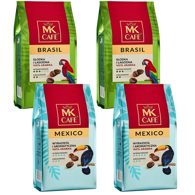 MK Cafe Zestaw 2x Mexico 400g + 2x Brasil 400g kawa ziarnista