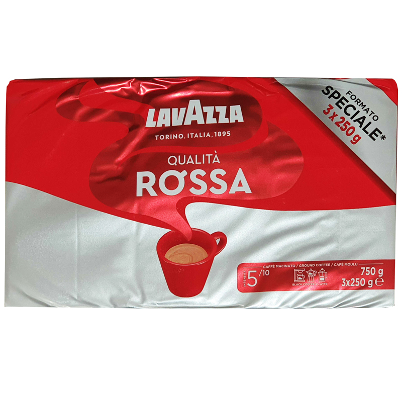 Lavazza Qualita Rossa 3x250g kawa mielona