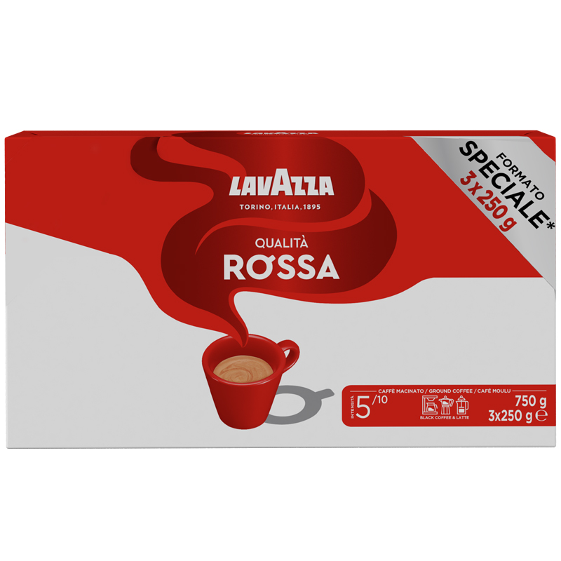 Lavazza Qualita Rossa 3x250g kawa mielona