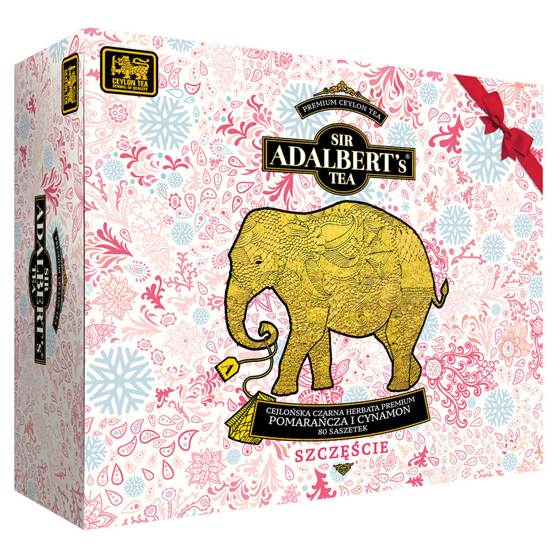 Adalbert'S Tea Szczęście, Pomarańcza i Cynamon 160 g (80x2g) Herbata ekspresowa