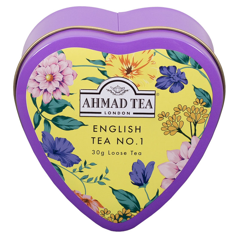 Ahmad Heart Caddy English Tea No. 1 30g herbata liściasta w puszce serce