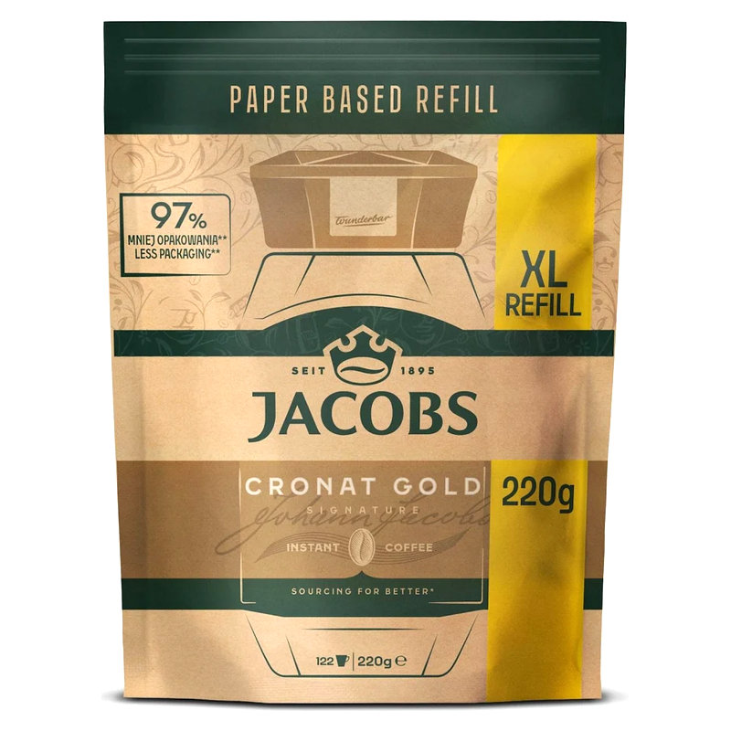 Jacobs Cronat Gold 220g  kawa rozpuszczalna torebka