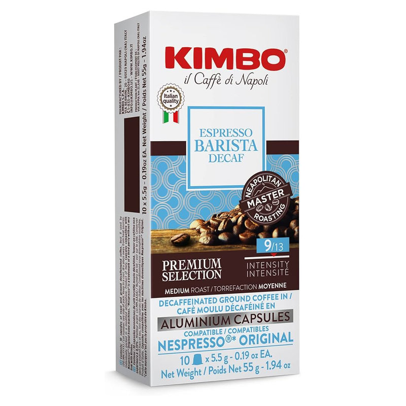 Kimbo Espresso Barista Decaf 10 kapsułek aluminiowych Nespresso